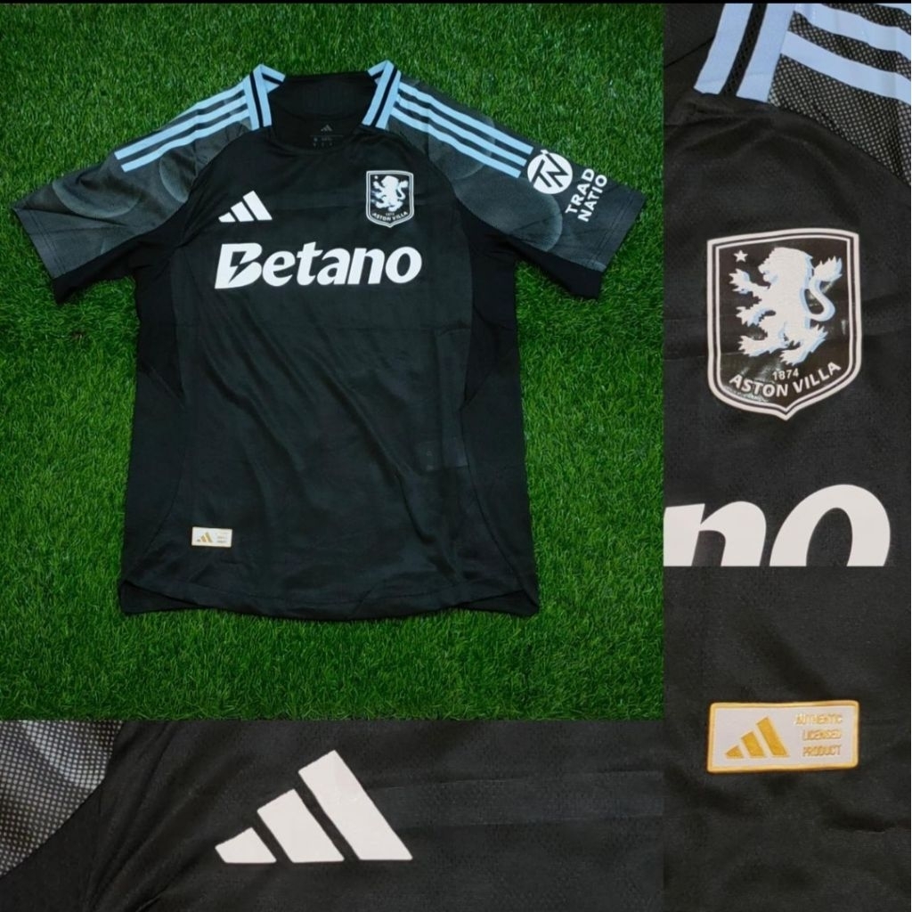 Jersey Kaos Baju Sepak Bola Aston Vila Villa Home Away 3rd Third Climachill Player Issue Version Pi 