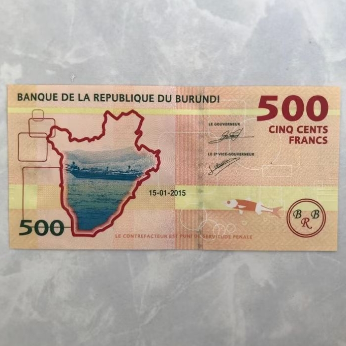 Uang Kuno Asing Burundi 500 Cent Franc