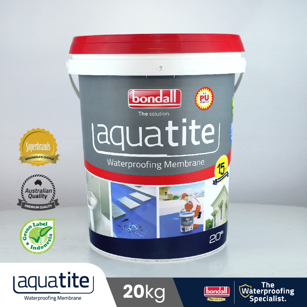 BONDALL AQUATITE - Cat Pelapis Anti Bocor Premium | Untuk Dak Beton, Talang Air, Kolam Ikan | 20Kg