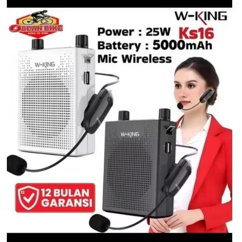 preloved wking speaker bluetooth pinggang mic punggung