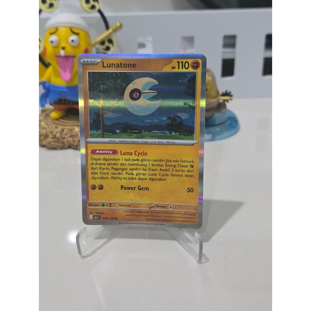 Kartu Lunatone Holo 074/126 Pokemon TCG Indonesia