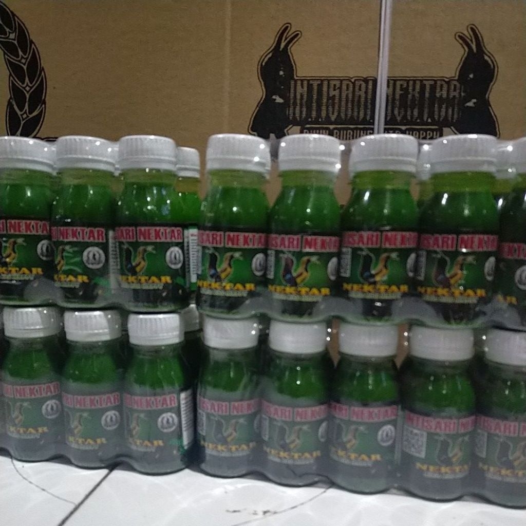 intisari nektar hijau kemasan botol kecil