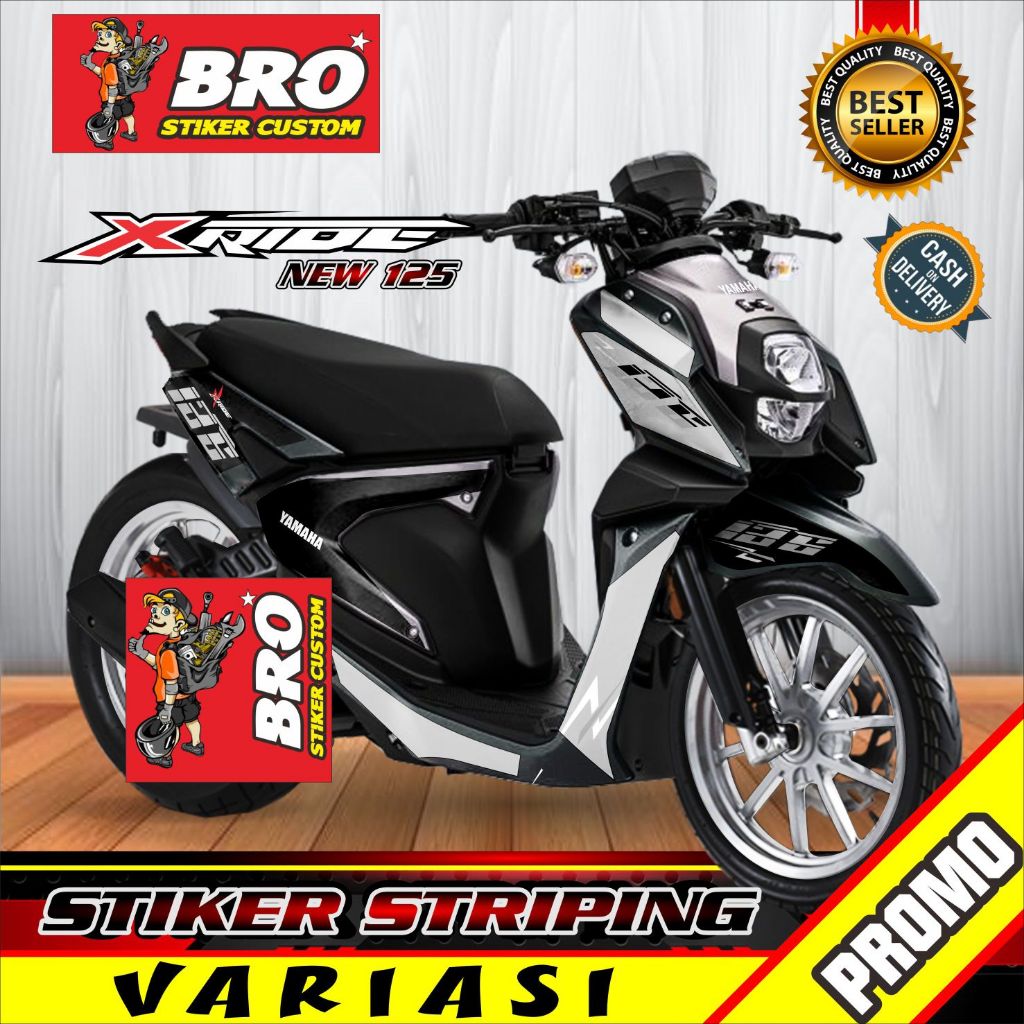 Striping X-Ride125 New Motif Hi Tech Series / Stiker Striping X-Ride 125 New