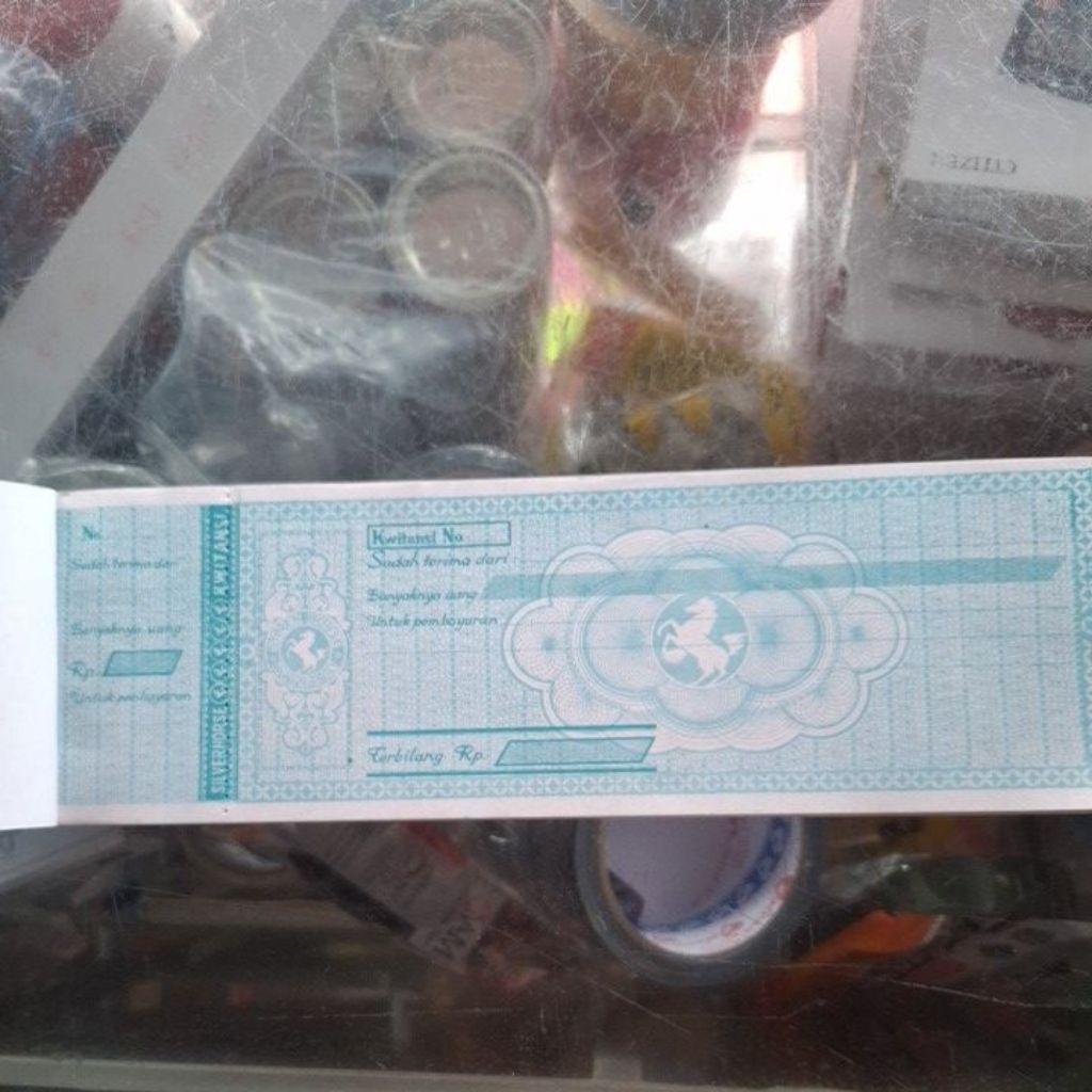 (per lembar) kuitansi jadul tahun 20... ukuran  23x 8.5cm