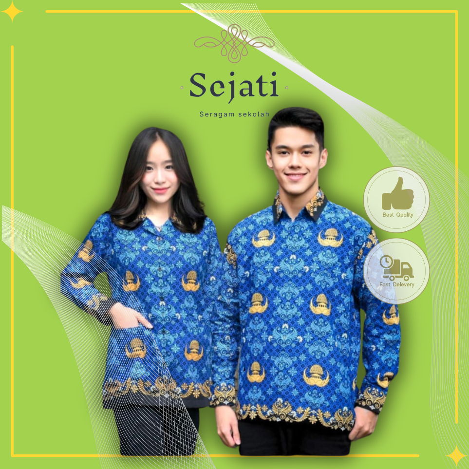 Seragam Sejati Collection - Baju Kopri Atasan Pria Wanita Guru PNS Cewek Cowok Jumbo