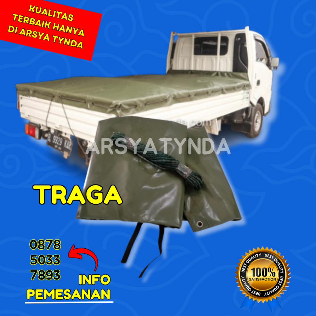 COVER BAK TERPAL MOBIL ISUZU TRAGA PICK UP BAHAN UNO 550 GSM IMPORT JERMAN BERKUALITAS