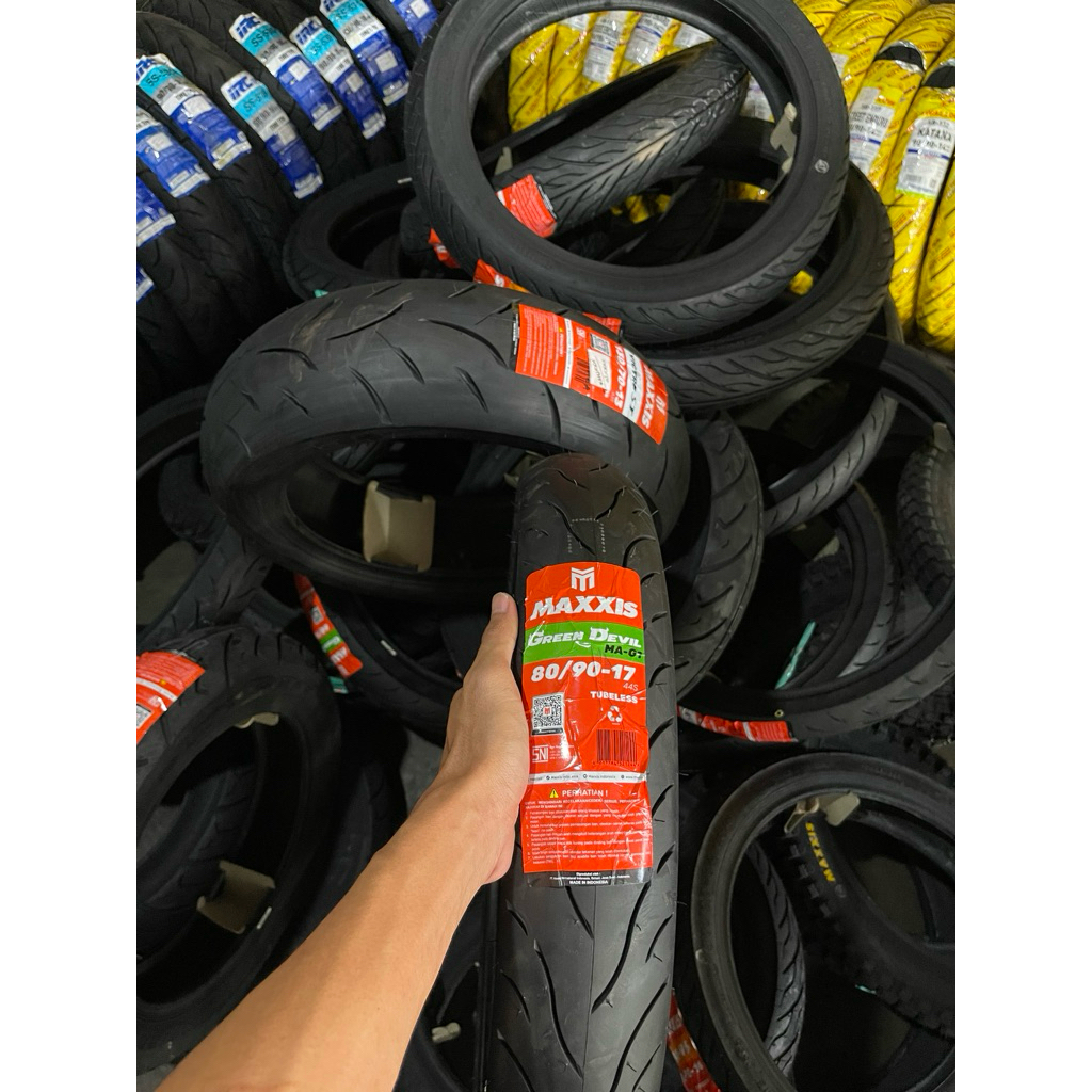 Ban Maxxis 80/90-17 green devil