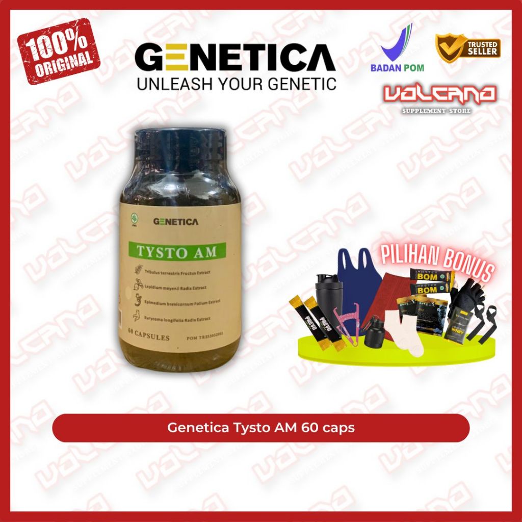 GENETICA Tysto AM 60 Kapsul Suplemen Herbal Testobooster BPOM