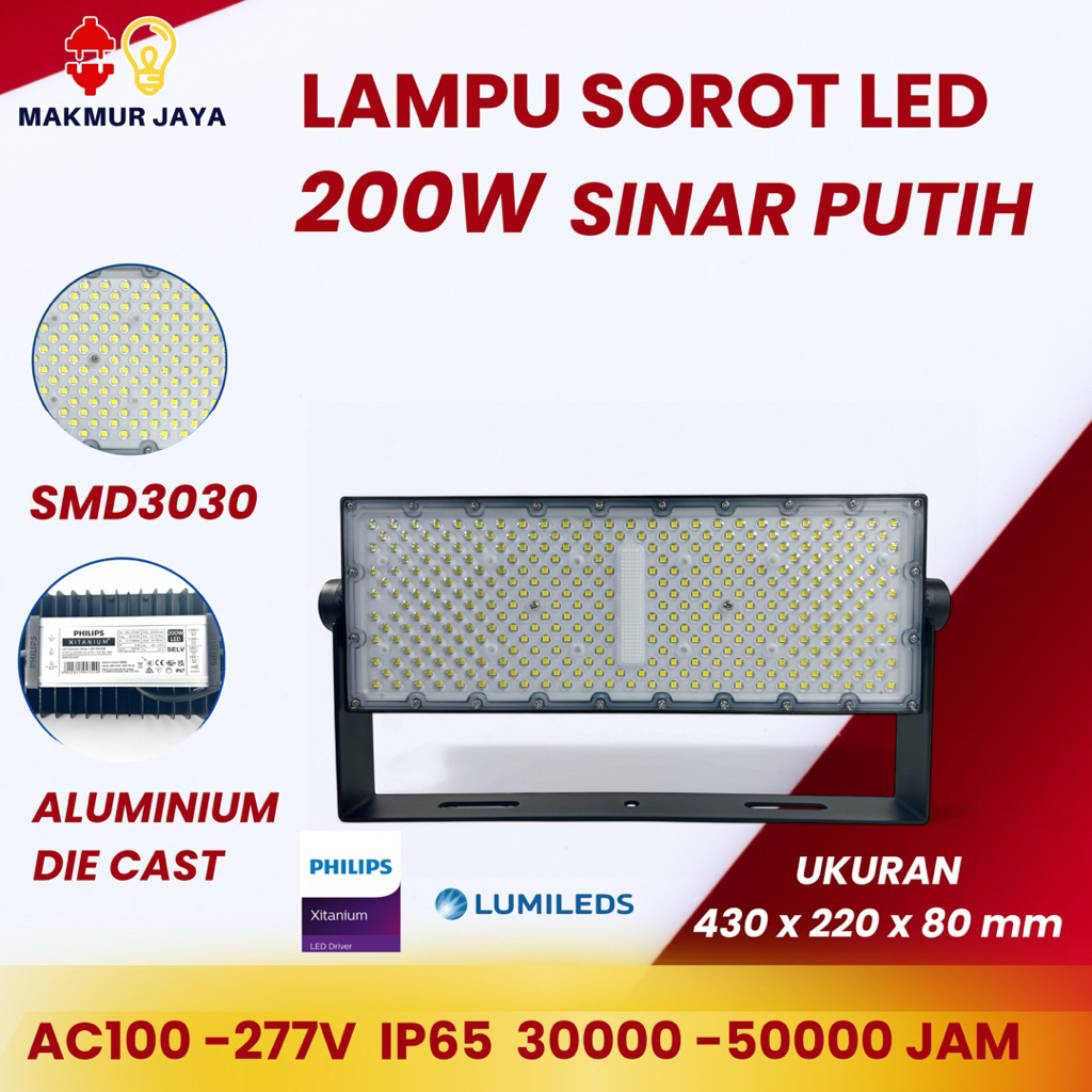SOROT LED LAMPANGAN CHIP PHILIPS TRAVO PHILIPS 200 400 600 800 1000 W WATT LED SOROT OUTDOOR LED WAT