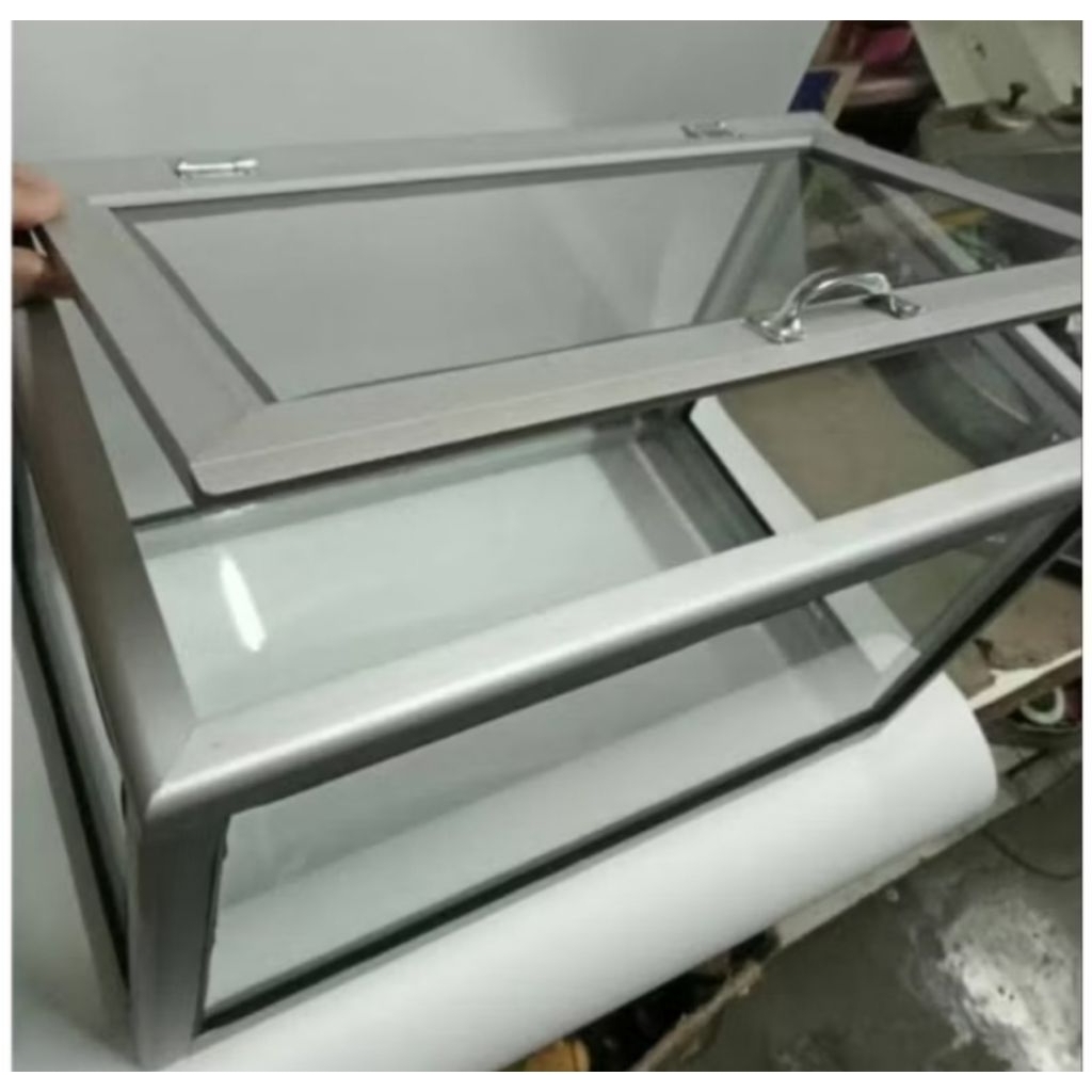 etalase display buah free packing kayu