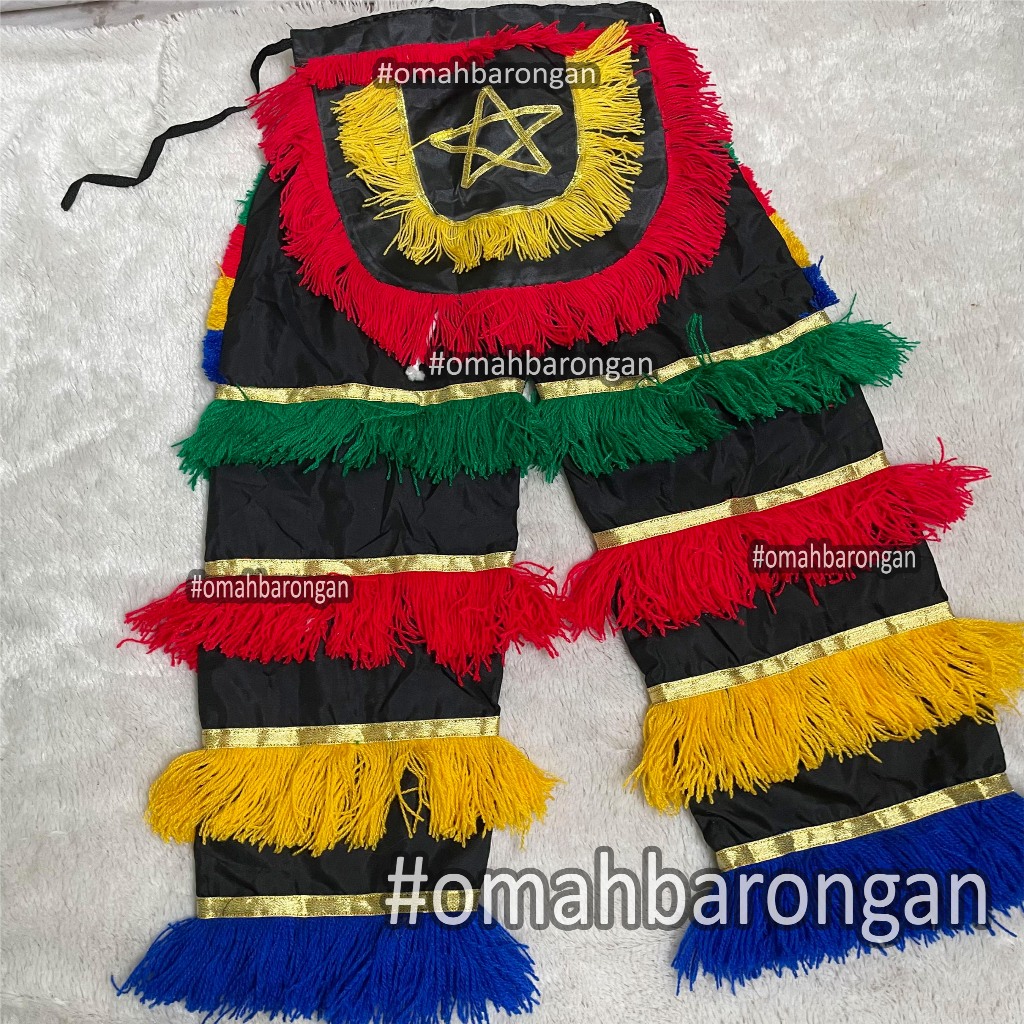 Celana Dan Embong Barongan Anak Warna Pelangi SD