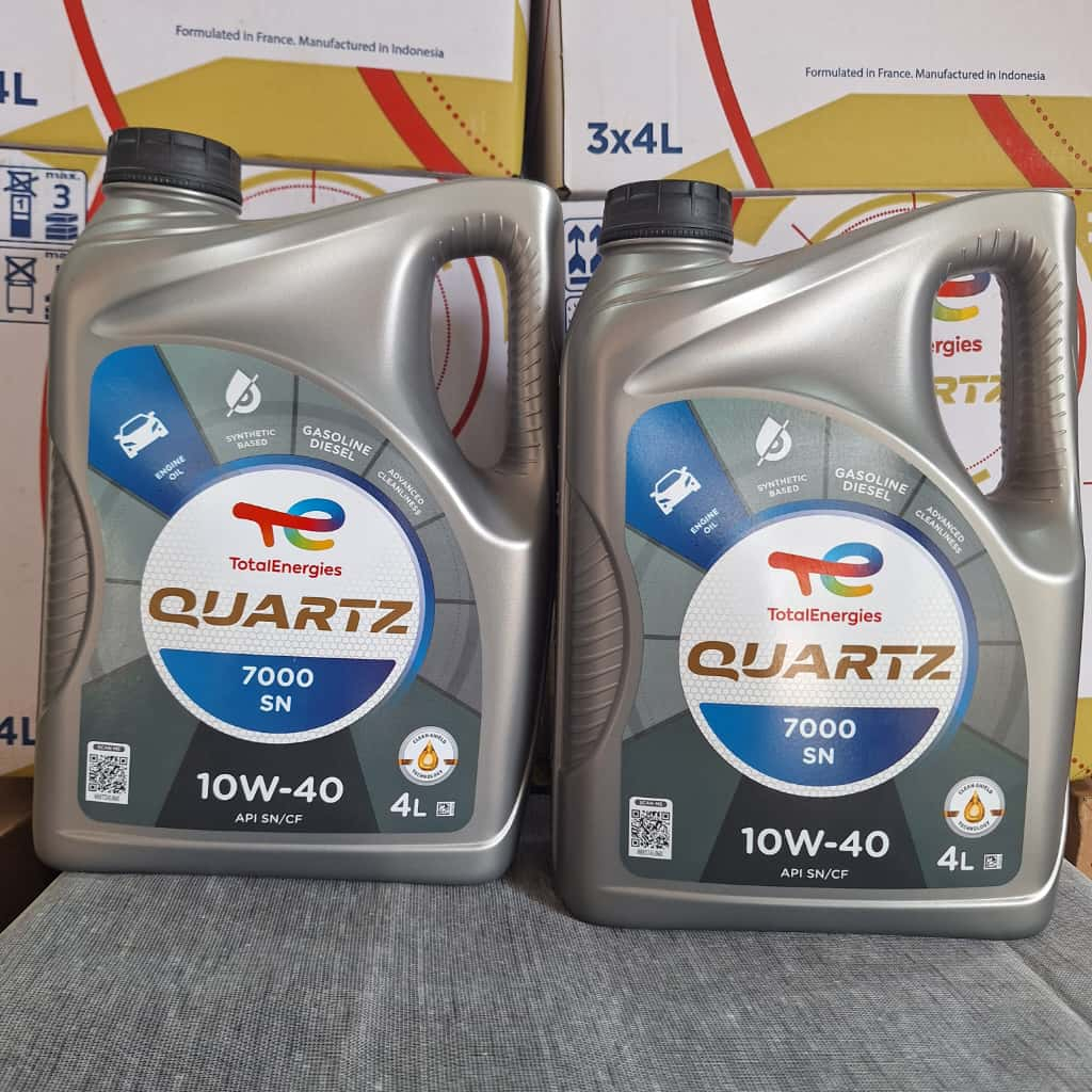 TOTAL Oli Mobil 10W-40 Total Quartz 7000 API SN 4L