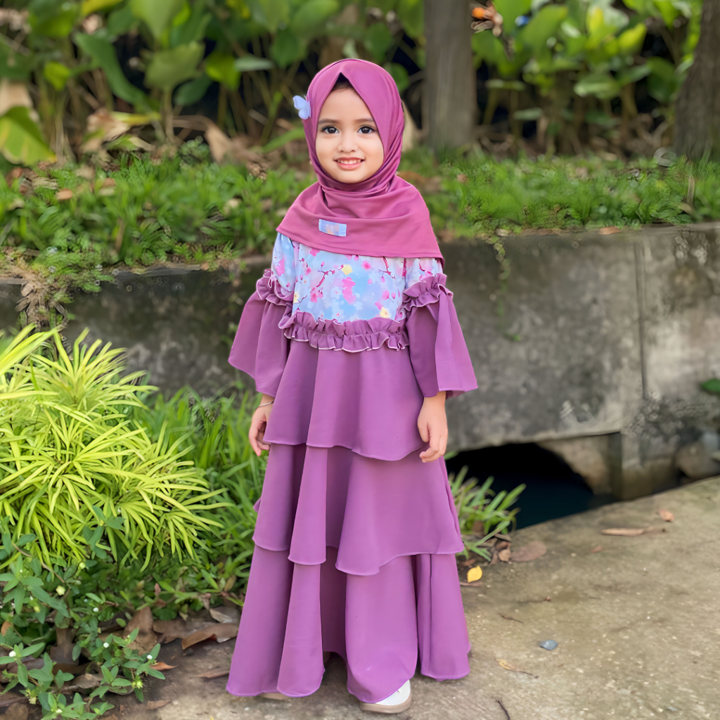 Sakura Dress By Lilbi - Little Bee Boutique - Gaun Pesta Anak Perempuan Mewah - Gaun Pesta Anak Pere
