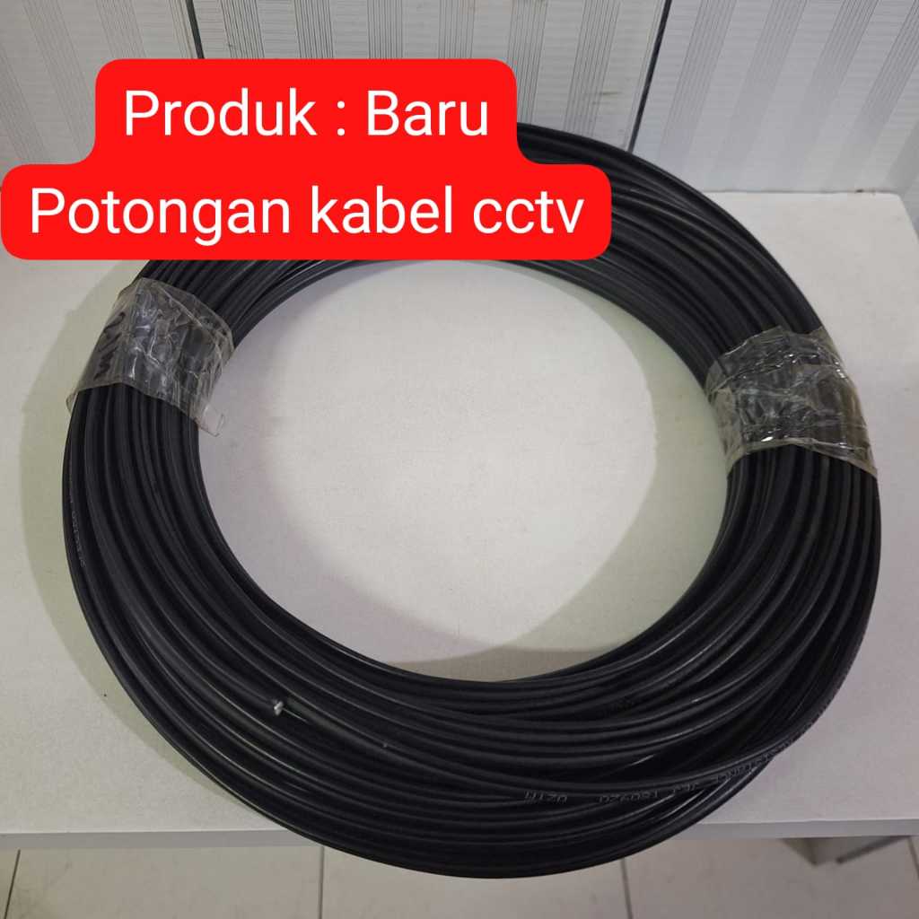 Kabel cctv rg59 plus power kabel rg59 spectra hitam kabel rg59 potongan kabel cctv