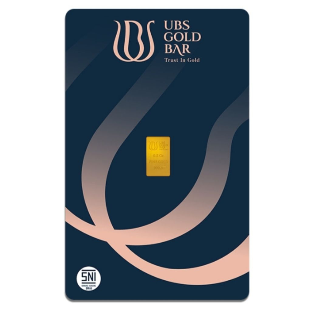 UBS 0.5 gr Fine Gold 999.9 % New Press/Model Baru