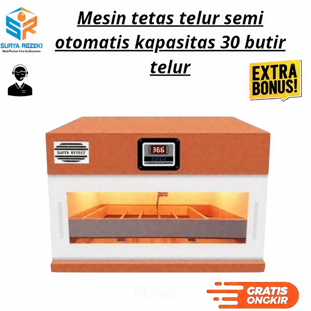 mesin penetas telur semi otomatis / mesin tetas telur semi otomatis kapasitas 30 telur