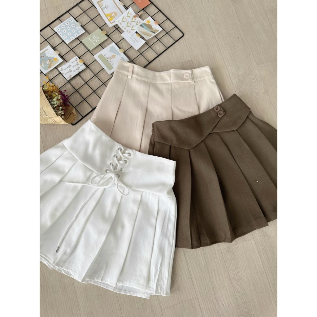 YOON.ID Rok Celana Korea/Rok Sekolah Korea/Tennis Skort/Chelsy/Wales/Yume