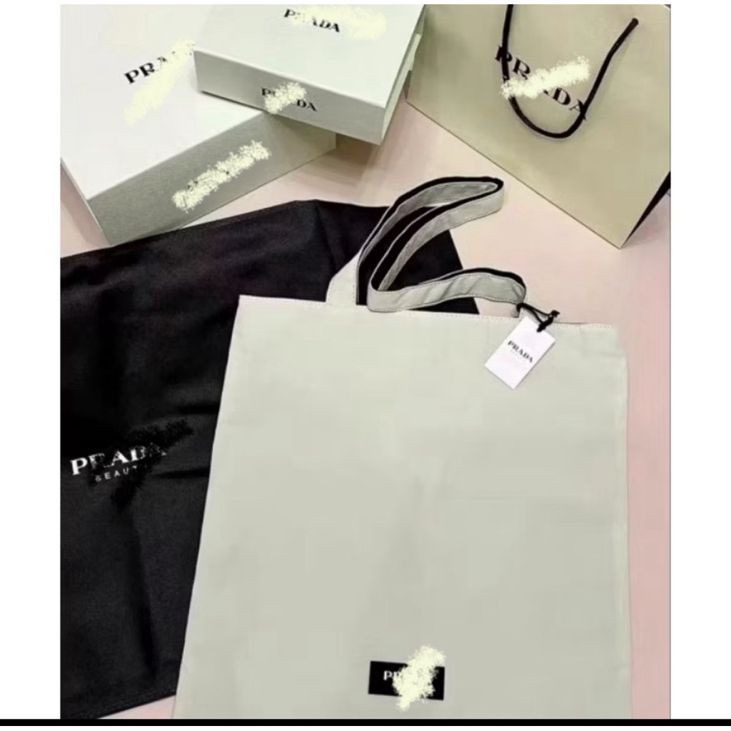 tas tote bag green 2 side bulak balik ori gift milano