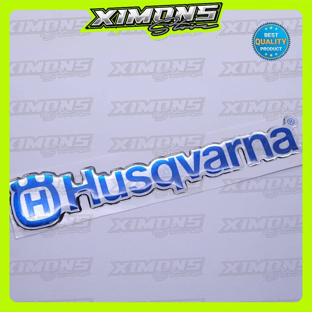 Emblem logo husqvarna / emblem timbul husqvarna / sticker husqvarna / stiker logo husqvarna / emblem