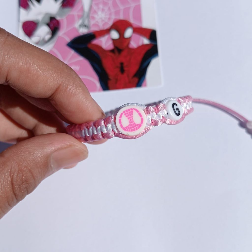 gelang couple inisial - gelang rajut inisial