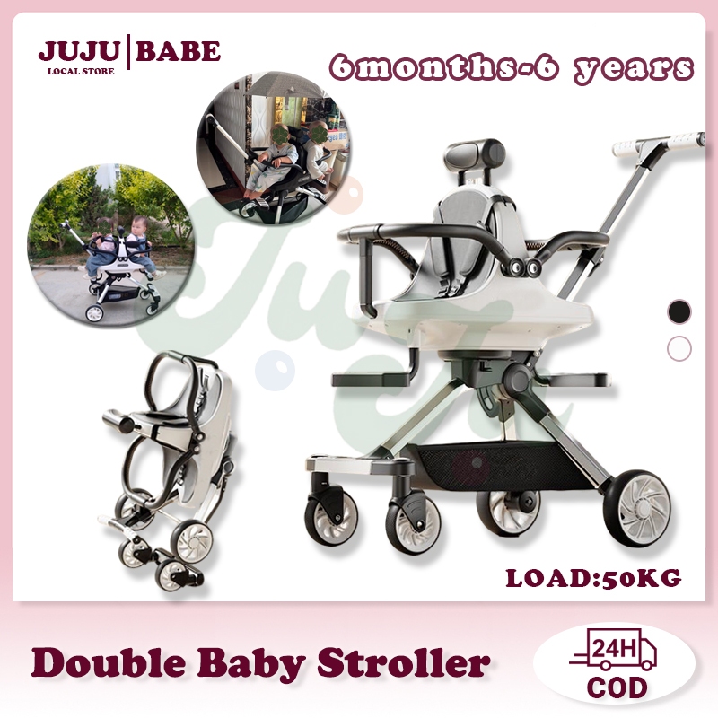 Stroller Anak Baby Kembar Kursi Double Exotic ET  Original Exotic Kereta Dorong Bayi Kembar Ringan U