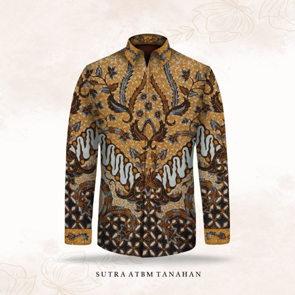 Sutra Tanahan Batik Laki-Laki bahan pola kemeja sutra Tanahan batik tulis