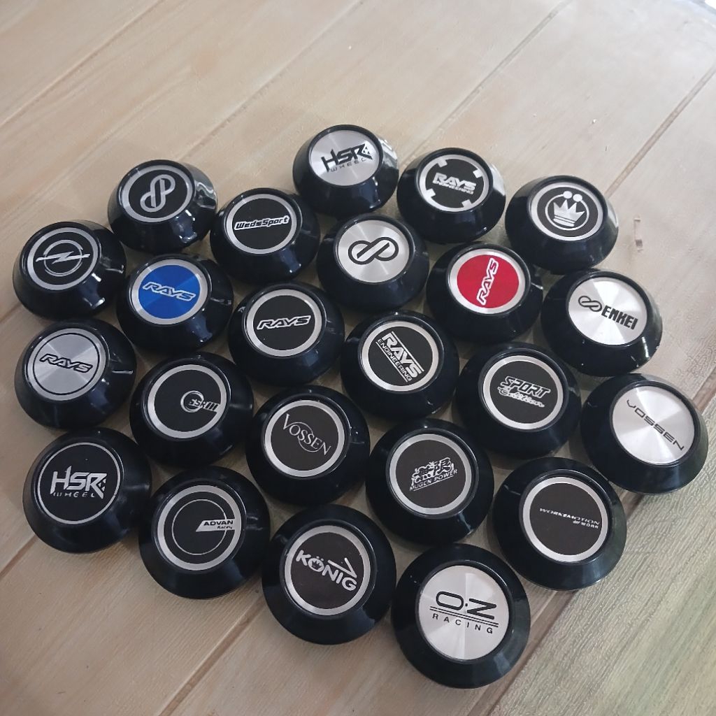 dop velg dop roda racing variasi kerucut diameter  6,8cm luar 6,2cm dalam