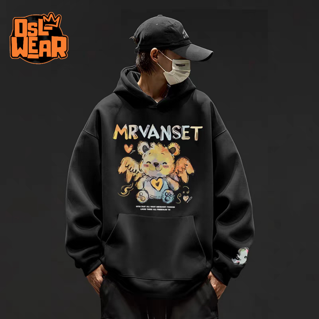 Oslwear  Hoodie MRVANSET Outfit Pria Wanita  Oversize Korean Style