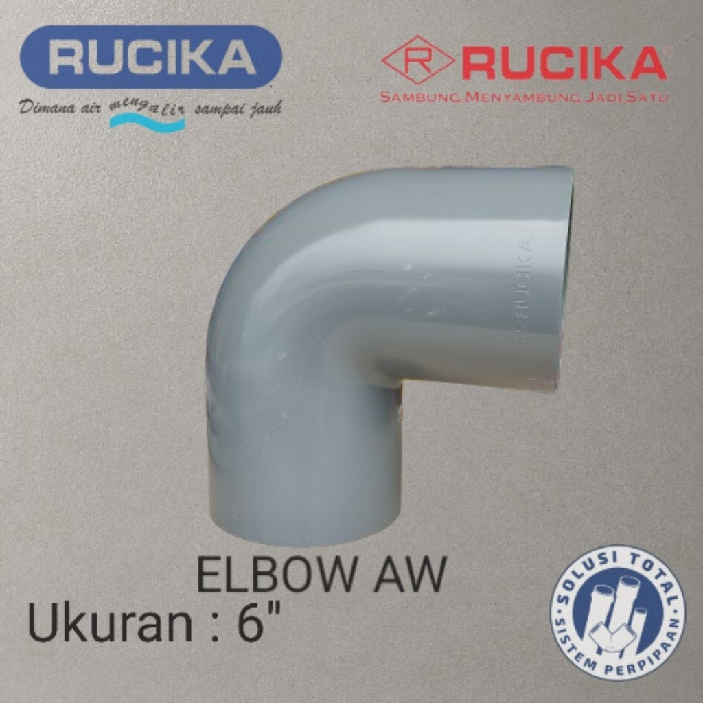 Elbow PVC AW Rucika 6" Inch