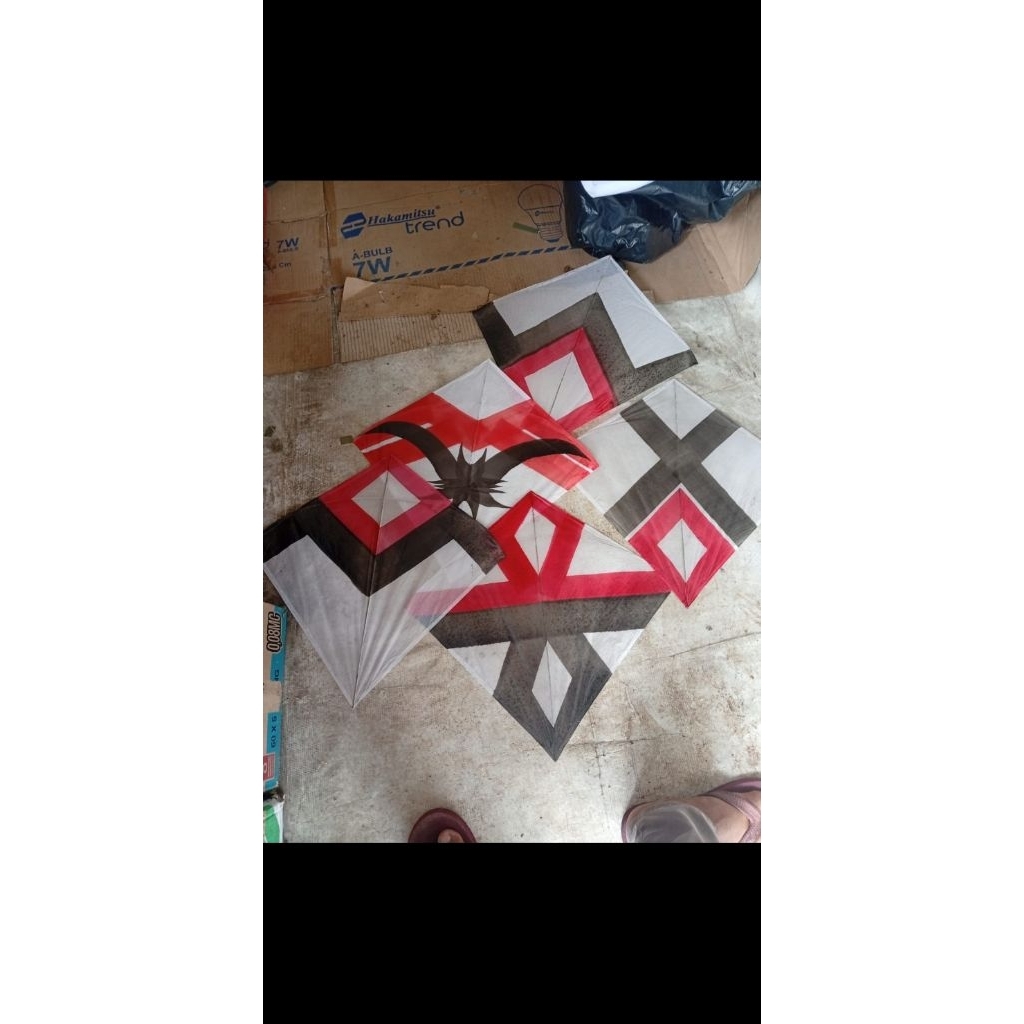 Layangan pulas putih cimande uk 54 isi 50