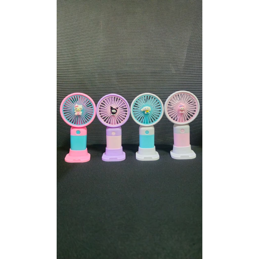 Kipas Angin Sanrio Mini Portabel USB / Kipas Angin Genggan Portable Karakter Sanrio Lucu 3 Speeds + 
