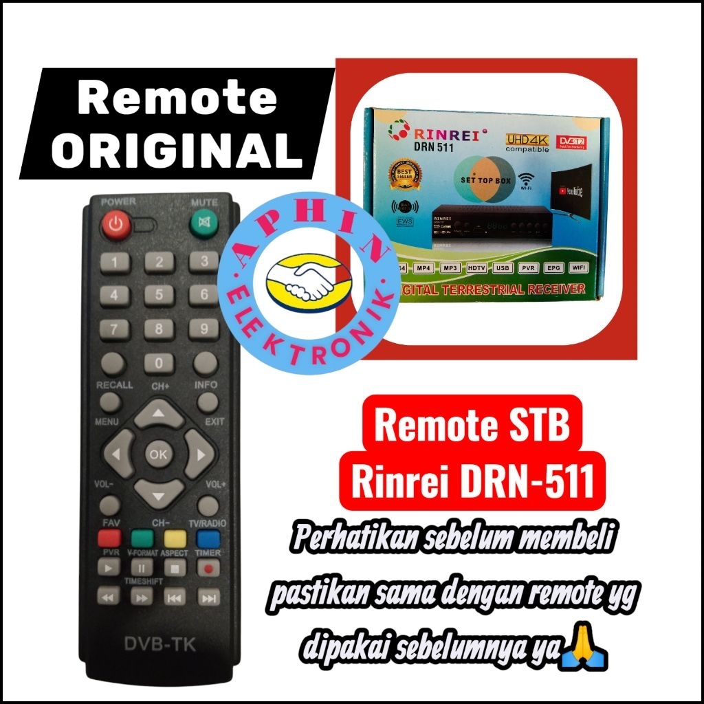 Remote stb Rinrei tipe 511Remot stb Rinrei Remot set top box ORIGINAL