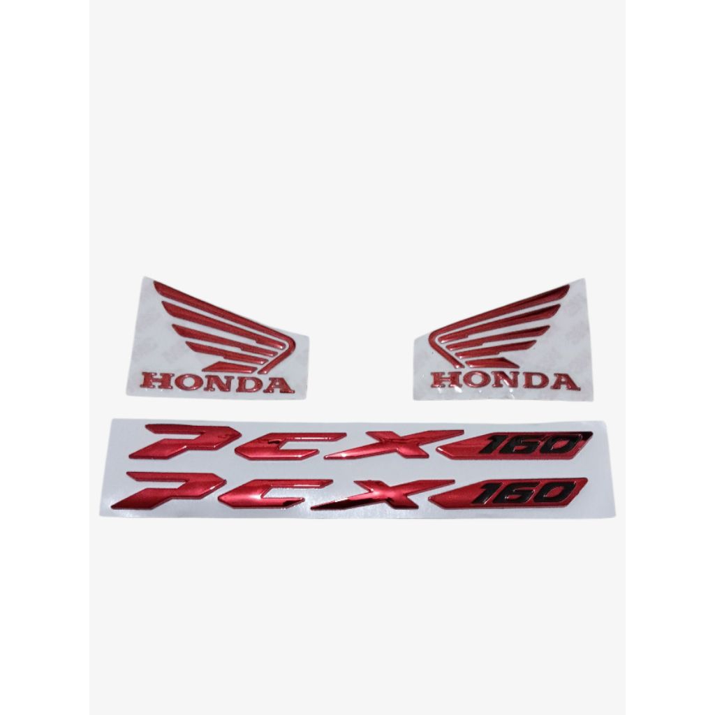 EMBLEM PCX 160+ SAYAP GARUDA ABS PREMIUM  MERAH SEPASANG