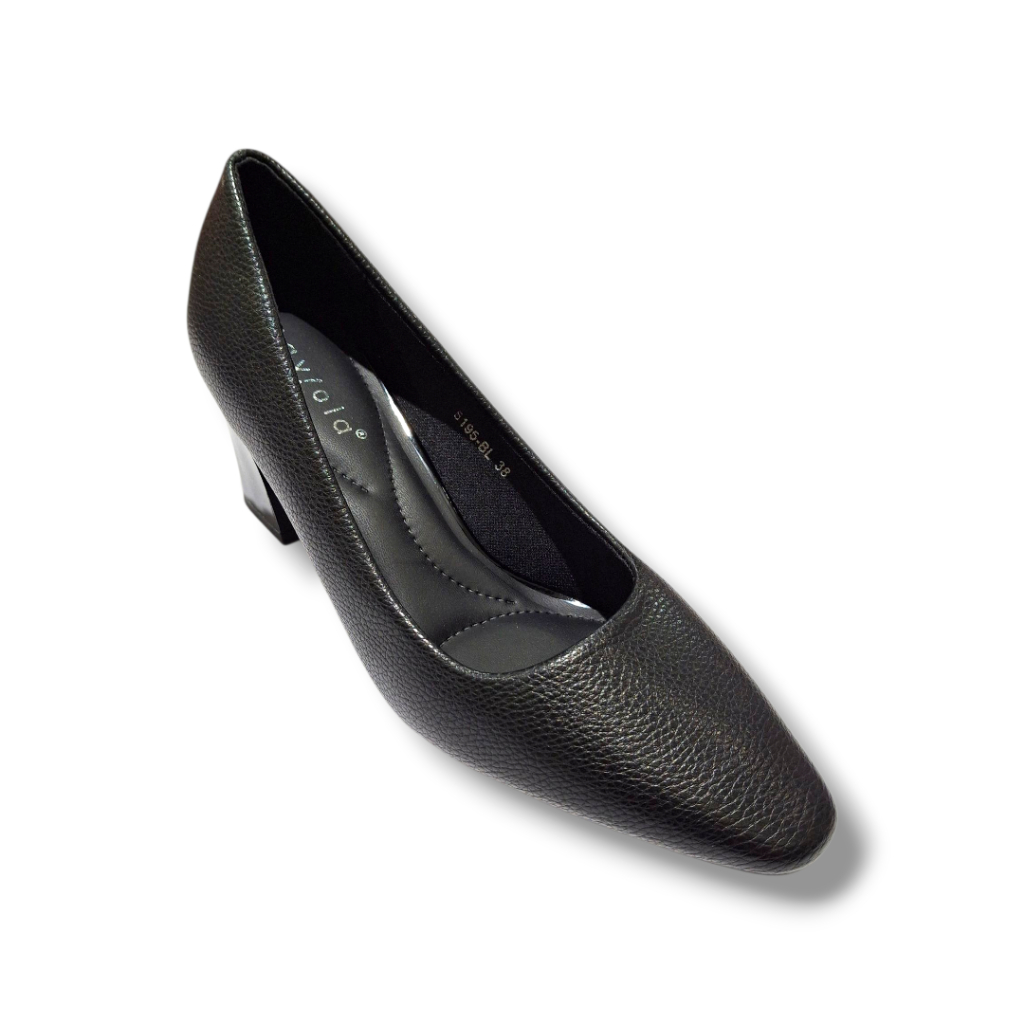 LAVIOLA 5195 sepatu pantofel wanita warna hitam hak 6.5 cm