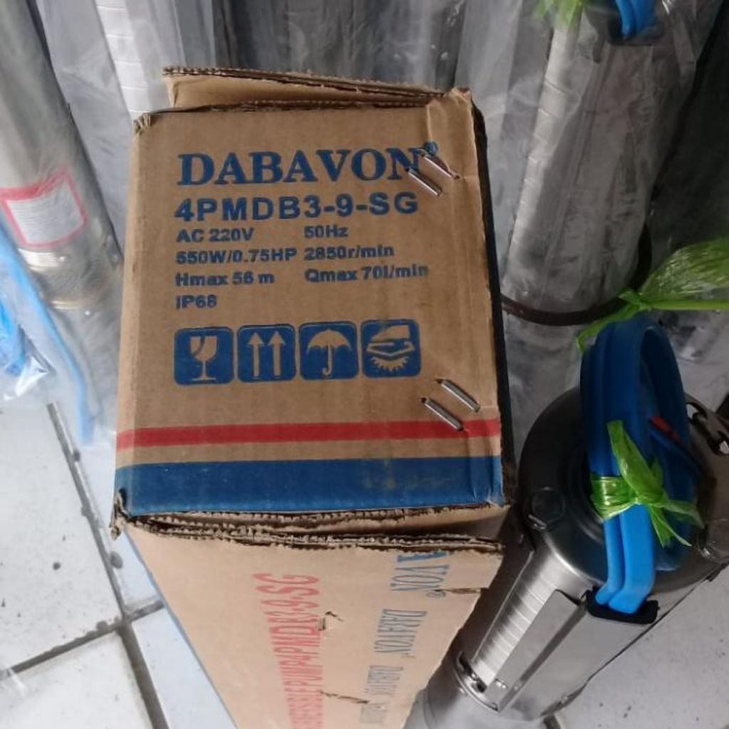 Pompa Satelit/Submersible 4” Dabavon/Nasional MC 0,75 Hp Stainless