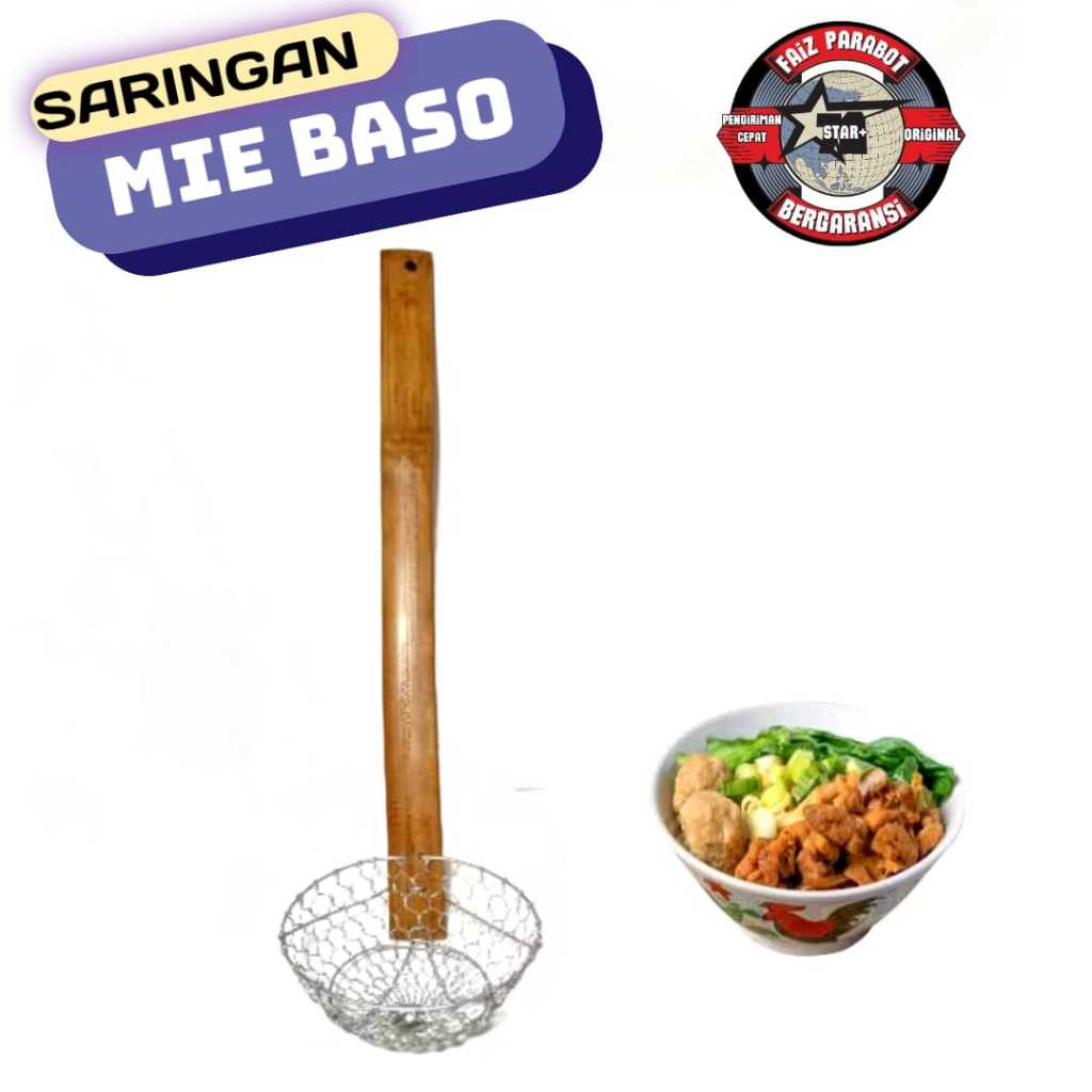 Saringan Serok Mie Ayam Baso jala Gagang Kayu