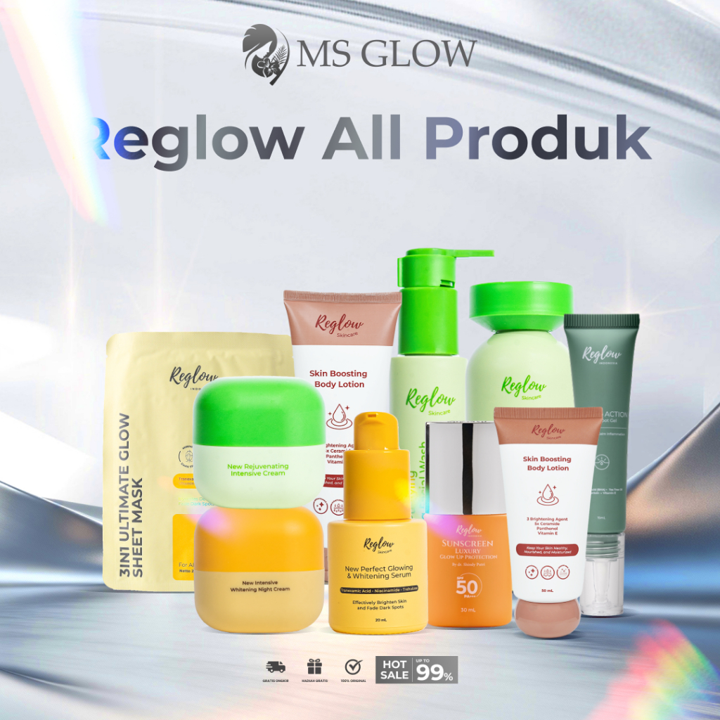 REGLOW ALL PRODUK SATUAN DAY NIGHT SUNSCREEN TONER FACIAL WASH MEMBUAT KULIT GLOWING ORIGINAL COD