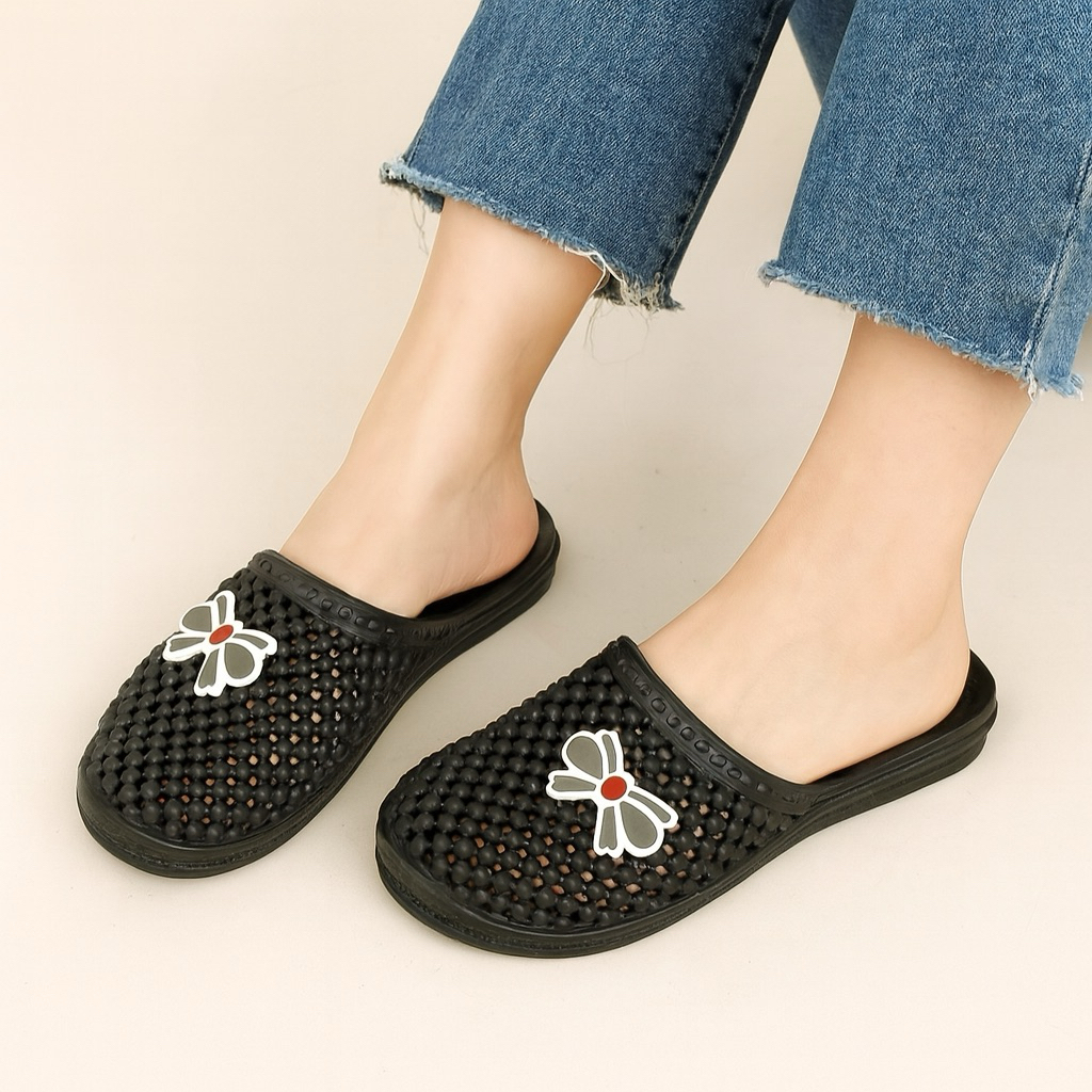 027 Sandal selop karet wanita Belair selop lucu tren kekinian ringan empuk