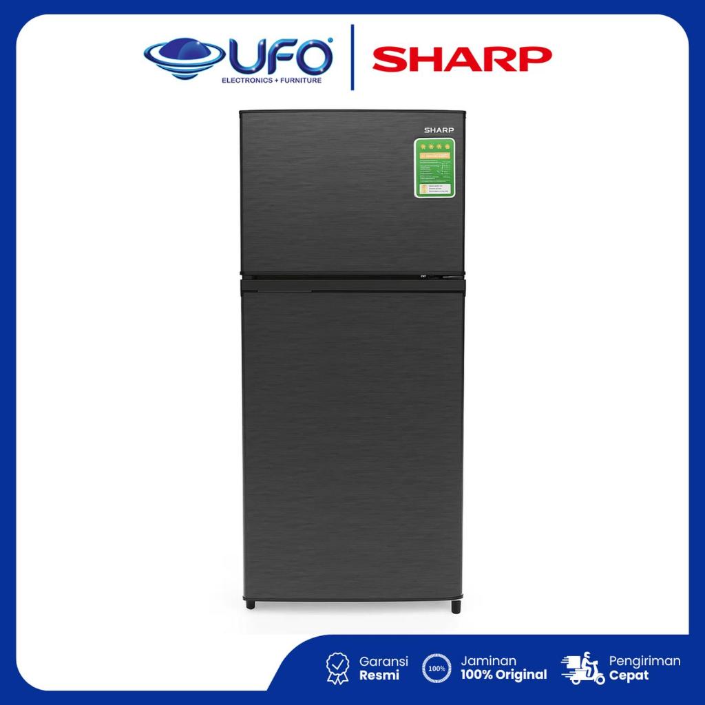 SHARP Kulkas 2 Pintu SJ195MNHS 172 / 152 Liter Hemat Energi, Freezer Luas, Desain Modern