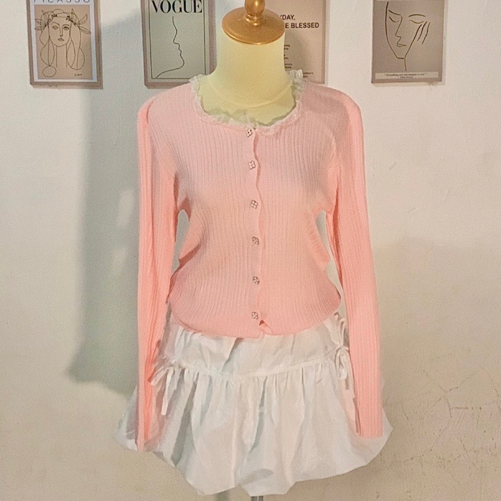 CARDIGAN PINK | CARDIGAN BASIC WARNA PINK