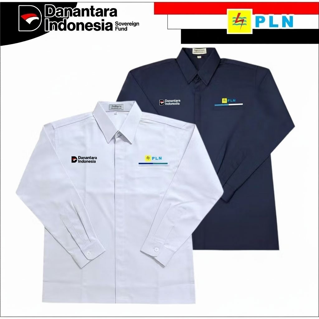 kemeja danantara PLN baju pdh pln putih panjang