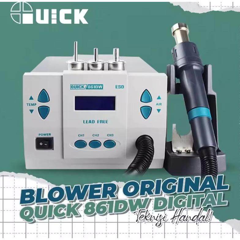 BLOWER QUICK 861DW ORIGINAL / SOLDER UAP / ALAT SERVIS HP LENGKAP TERLENGKAP TERMURAH