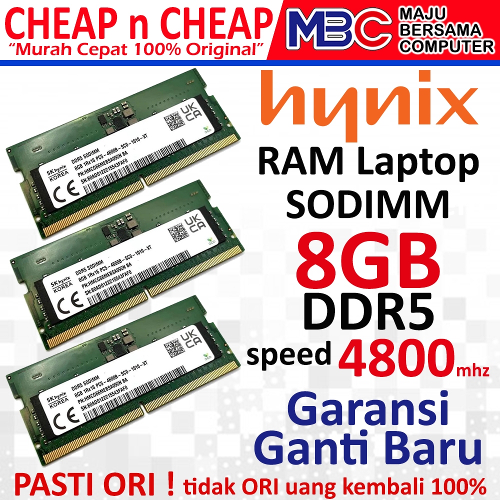 Ram Laptop HYNIX DDR5 16GB 4800mhz - Sodimm Memory Laptop Notebook 8GB 16GB 32GB