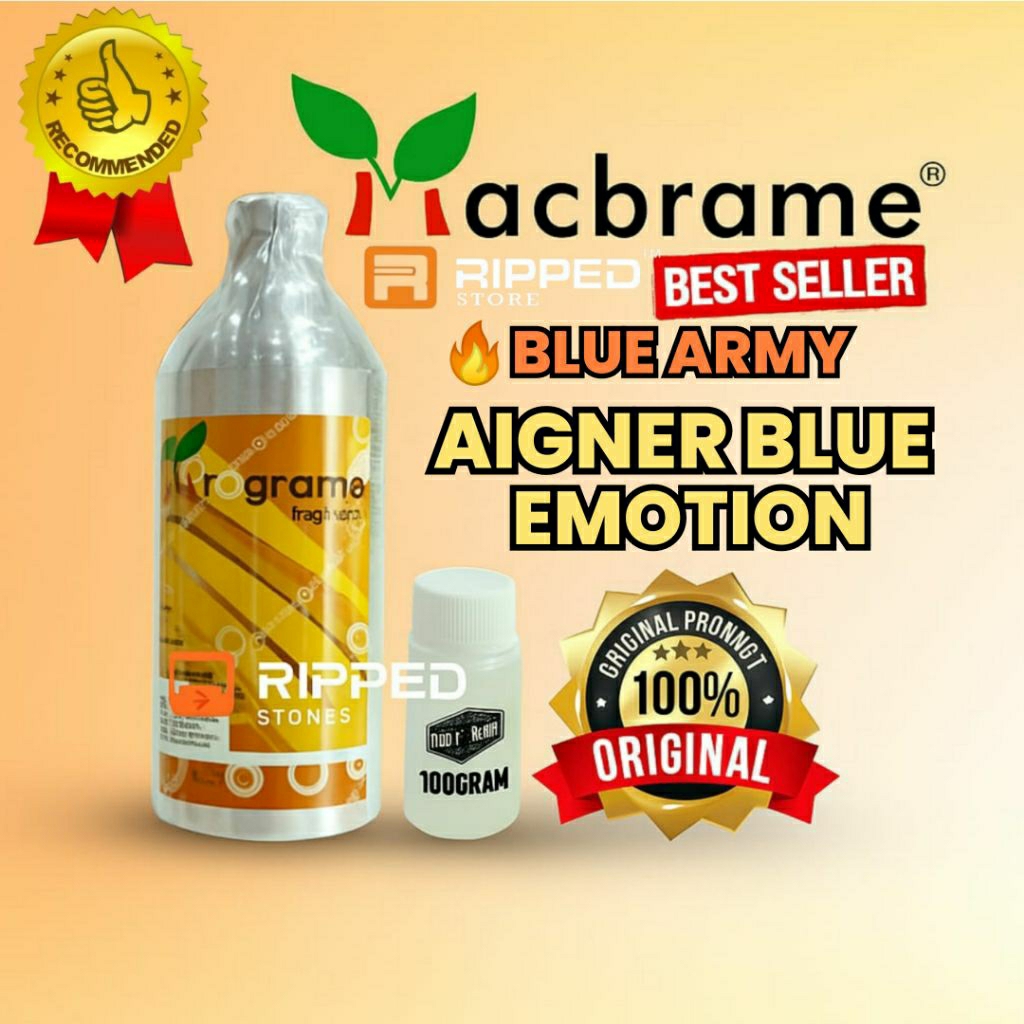 100ml Blue Army Bibit Parfum Murni Aigner Blue Emotion By Macbrame Original