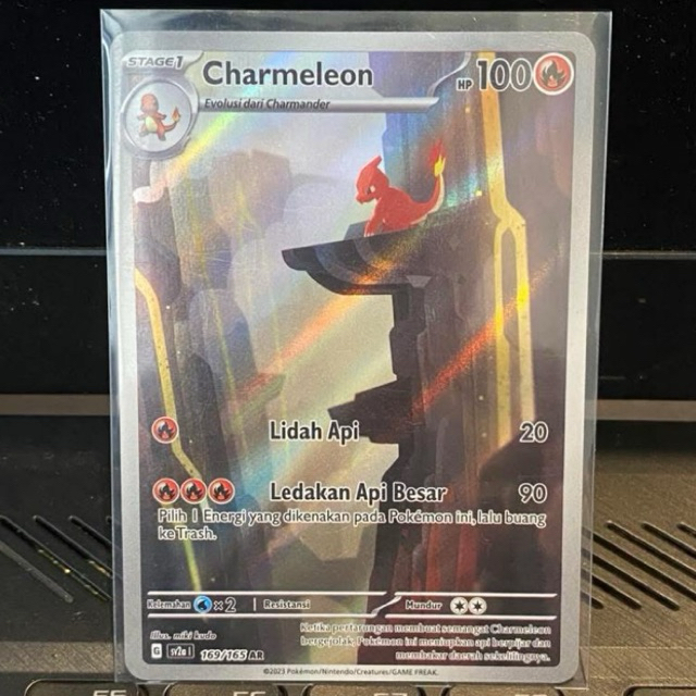 Charmeleon AR 169 /165 TCG Pokemon 151 Indonesia 2023