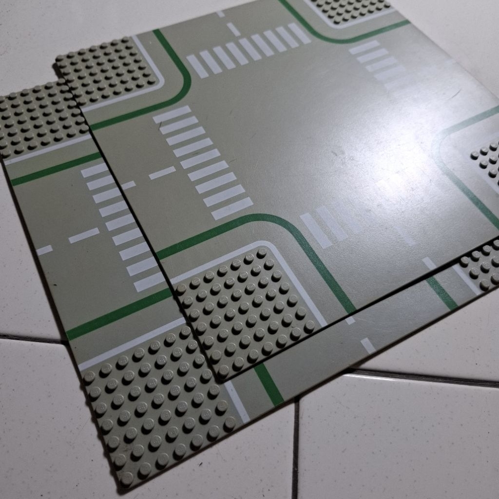 Baseplate Lego Classic Green Light Road Building Blocks City