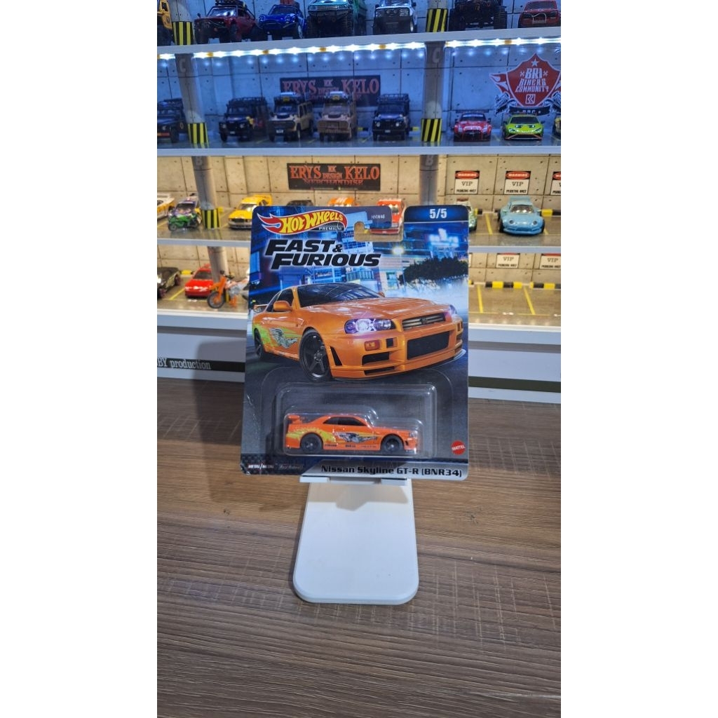 Hot Wheels Premium Fast & Furious Nissan Skyline GT-R R34 BNR34 Orange