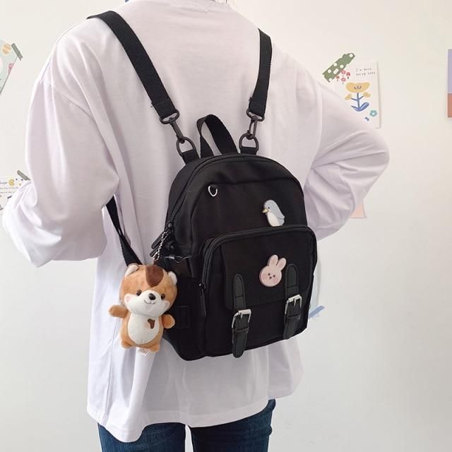 Tas Ransel Anak Perempuan SD/SMP Motif Boneka Lucu - Tas Sekolah Cewek Remaja Multitasku