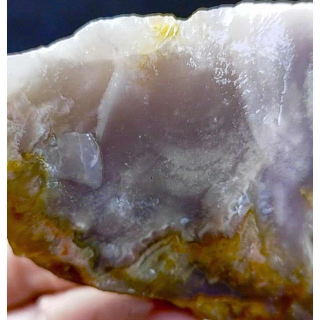 6,5 Ons - Batu Bacan OBI Putih Lavender - Natural Bodyglass Murah