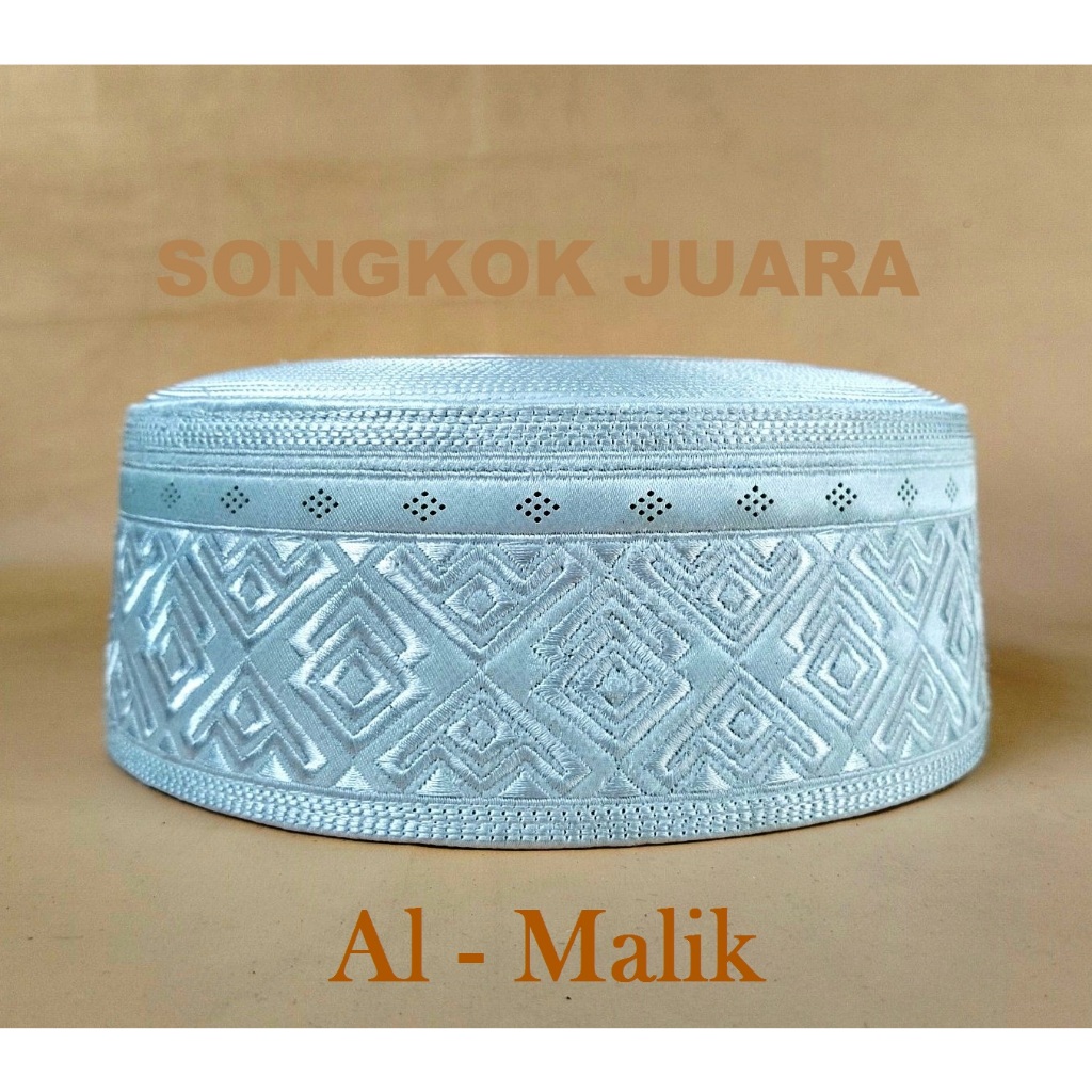 Songkok Juara - Peci Haji Al Malik Putih Songkok Madinah Motif Songkok Haji Putih Bordir kopiah haji